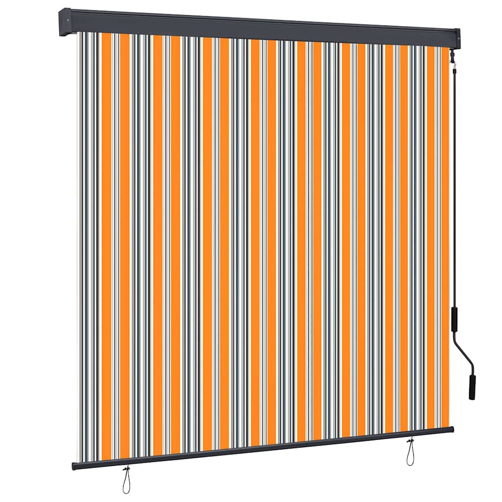 Rollo Gelb und Blau 180 x 250 cm Stoff und Aluminium