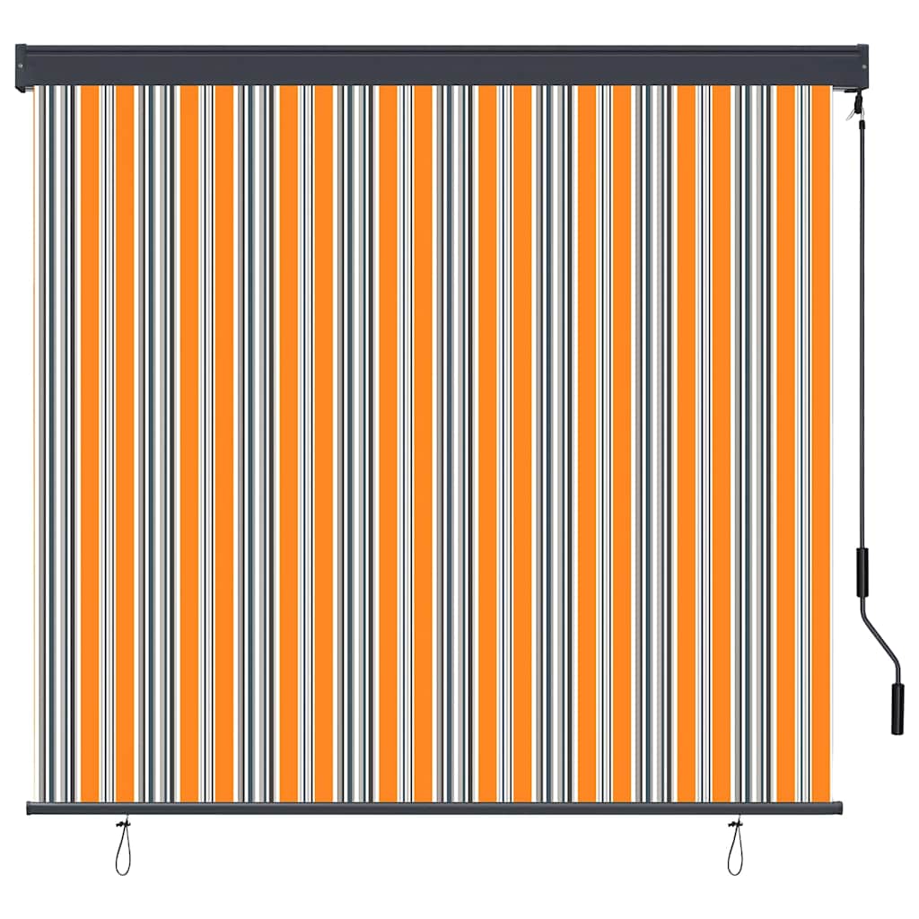 Rollo Gelb und Blau 180 x 250 cm Stoff und Aluminium