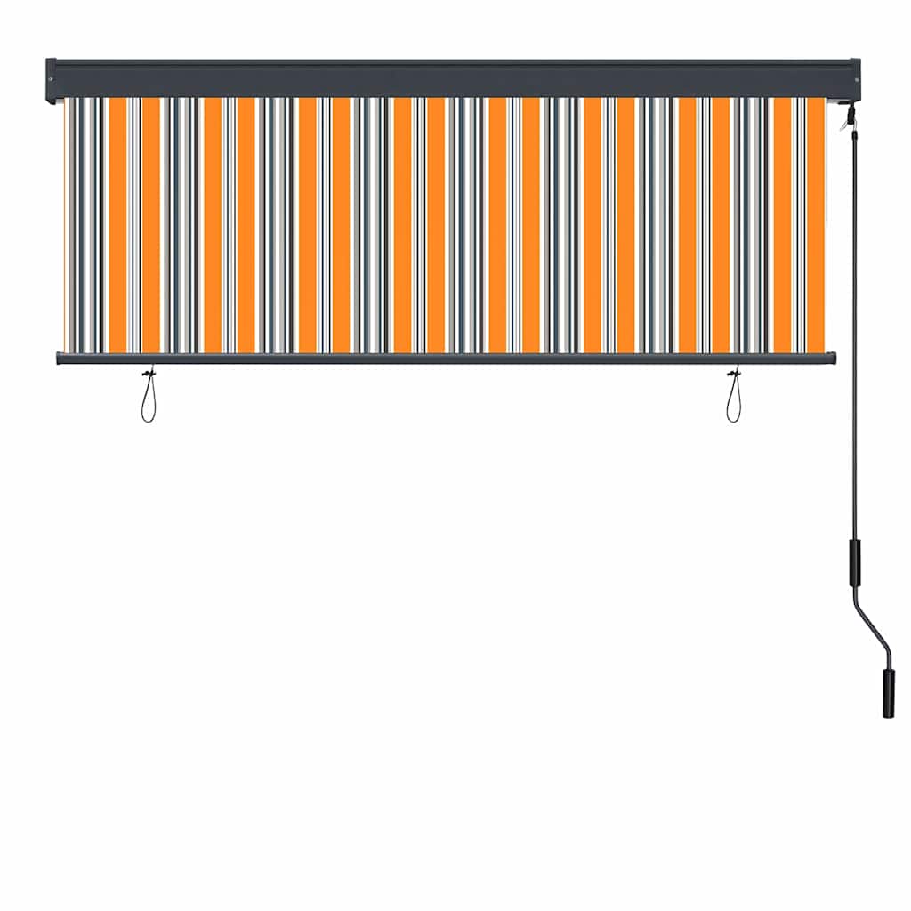 Rollo Gelb und Blau 180 x 250 cm Stoff und Aluminium