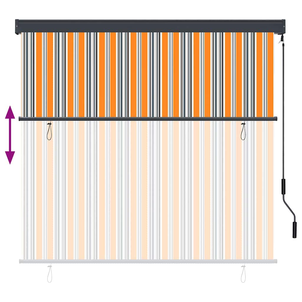 Rollo Gelb und Blau 180 x 250 cm Stoff und Aluminium