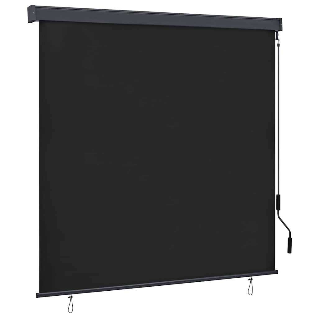 Rollo Anthrazit 180 x 250 cm Stoff und Aluminium