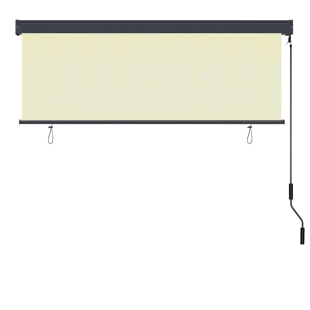 Rollo Creme 180 x 250 cm Stoff und Aluminium