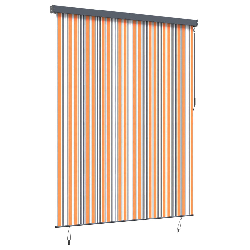 Rollo Gelb und Blau 200 x 250 cm Stoff und Aluminium