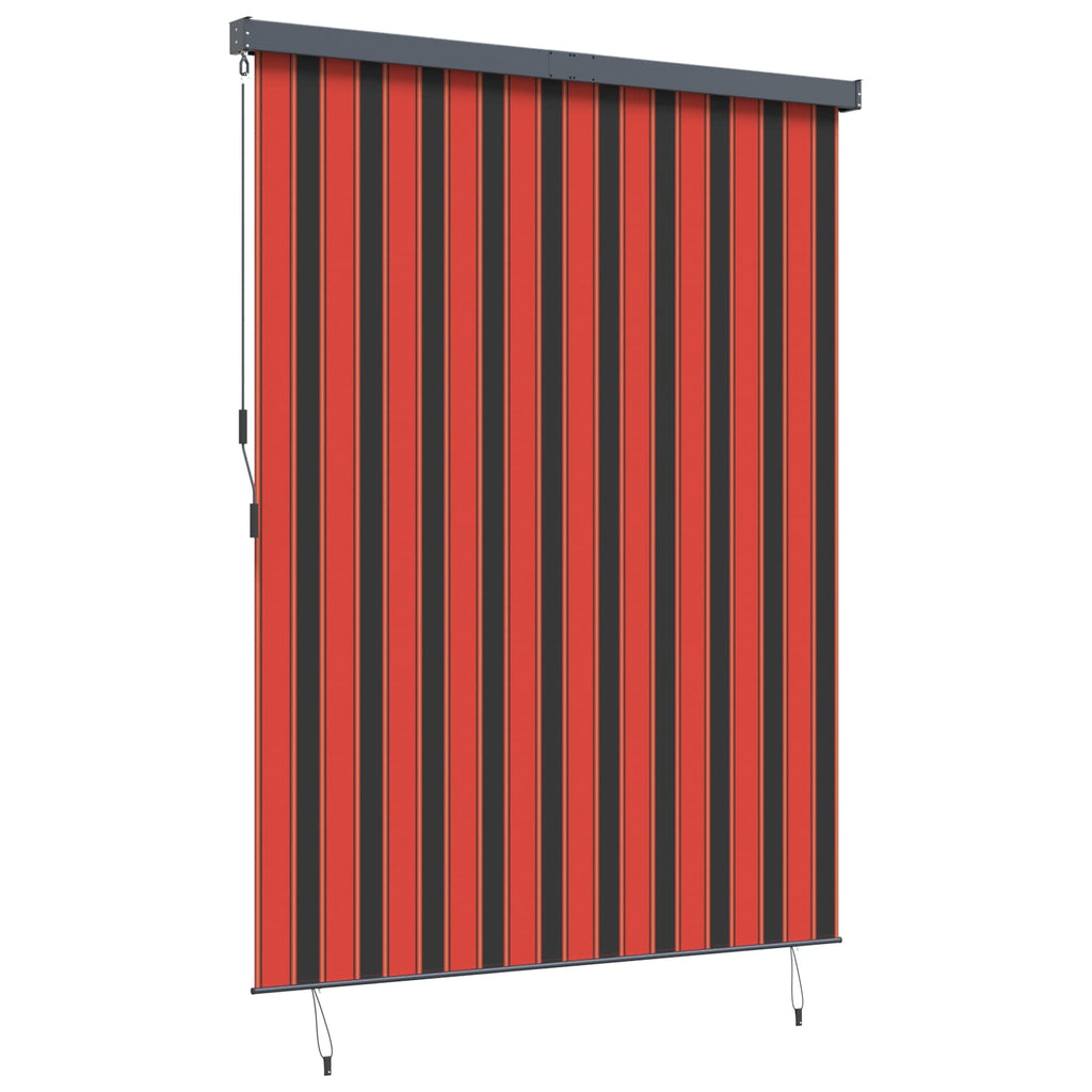 Rollo Orange und Braun 200 x 250 cm Stoff und Aluminium