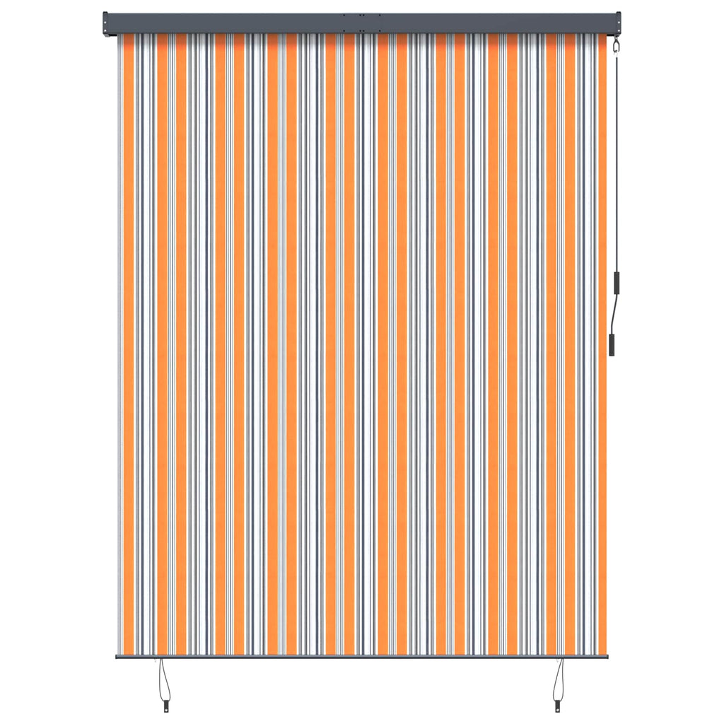 Rollo Gelb und Blau 200 x 250 cm Stoff und Aluminium