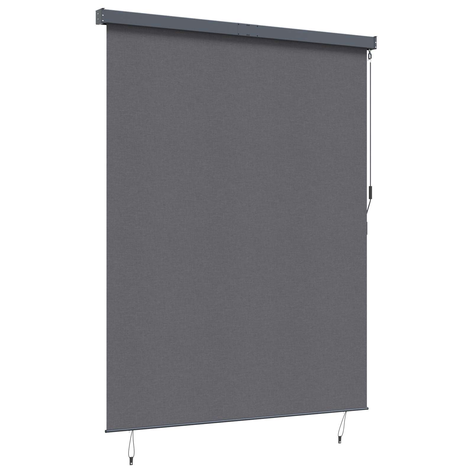 Rollo Anthrazit 220 x 250 cm Stoff und Aluminium