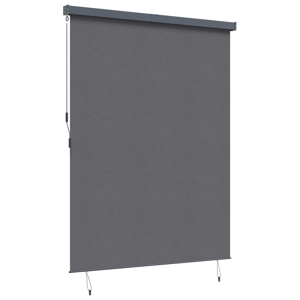 Rollo Anthrazit 220 x 250 cm Stoff und Aluminium