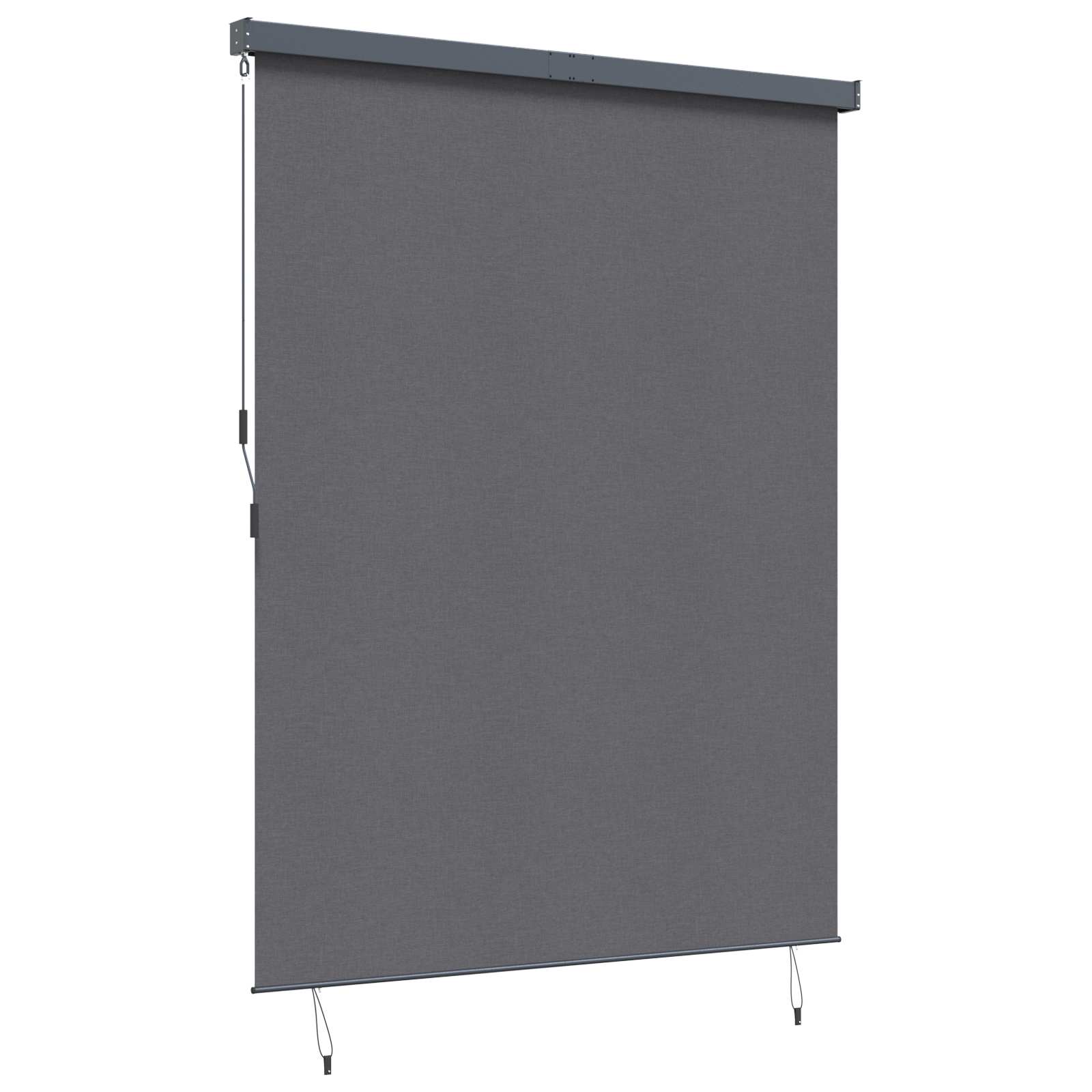 Rollo Anthrazit 220 x 250 cm Stoff und Aluminium