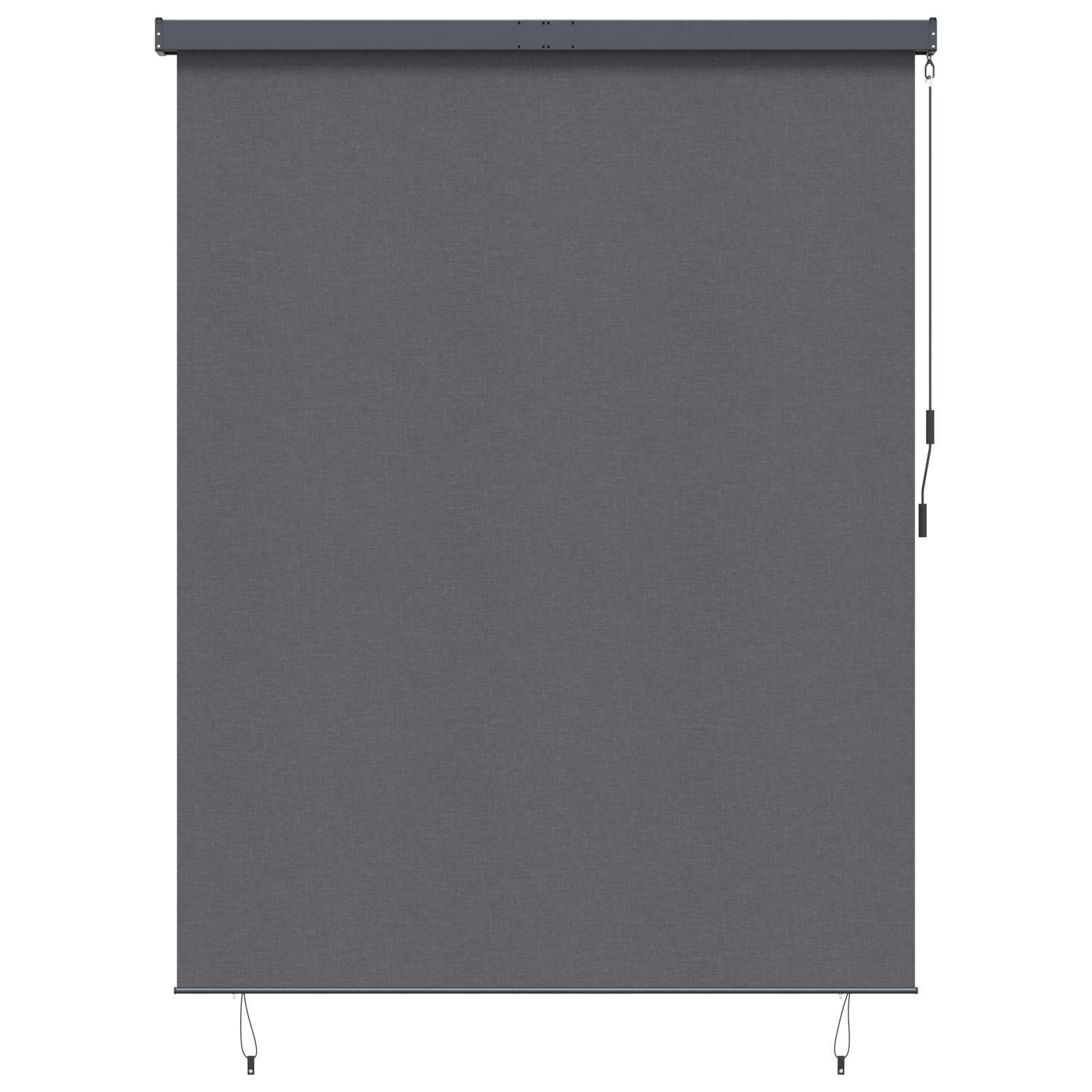 Rollo Anthrazit 220 x 250 cm Stoff und Aluminium