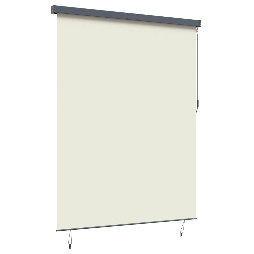 Rollo Creme 220 x 250 cm Stoff und Aluminium