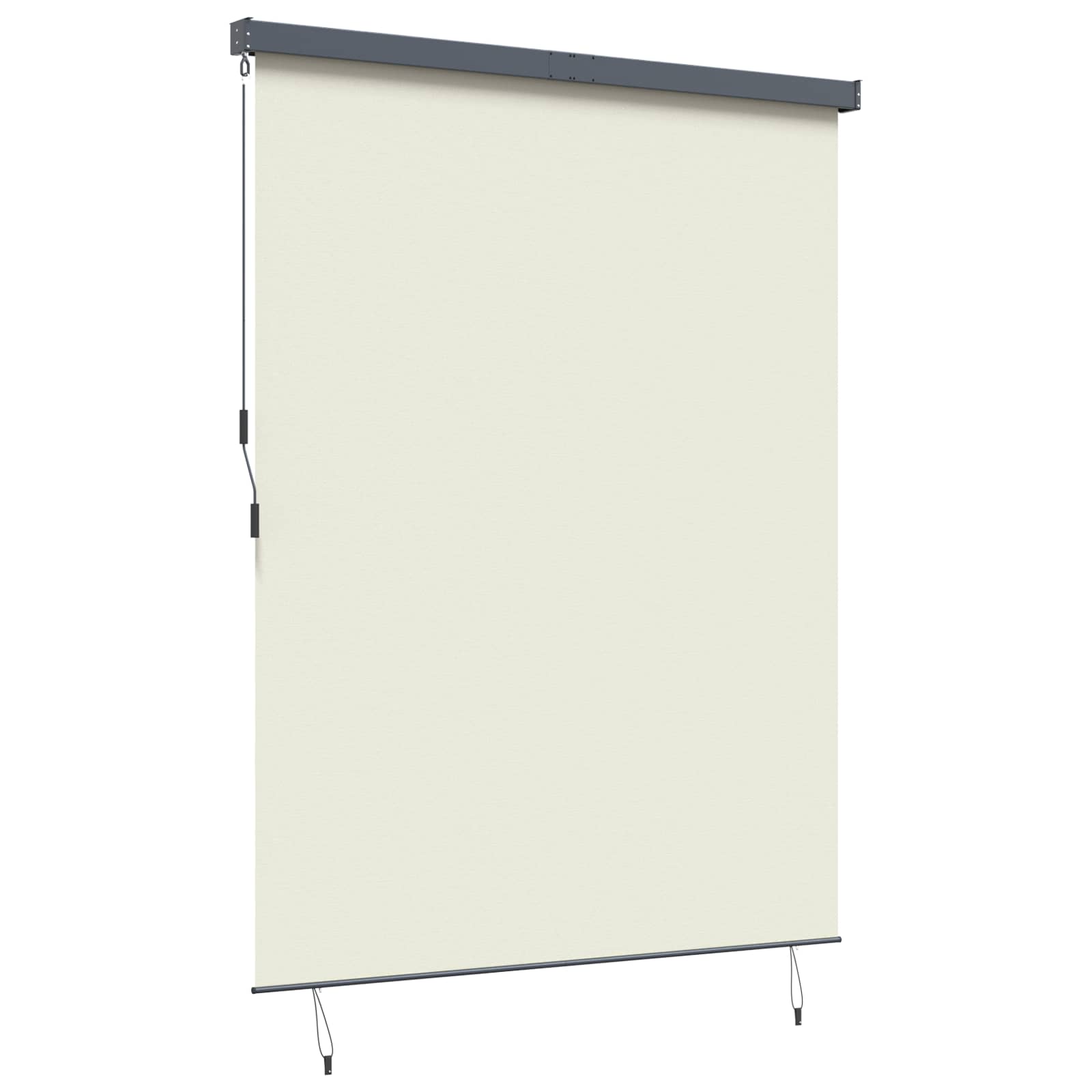 Rollo Creme 220 x 250 cm Stoff und Aluminium