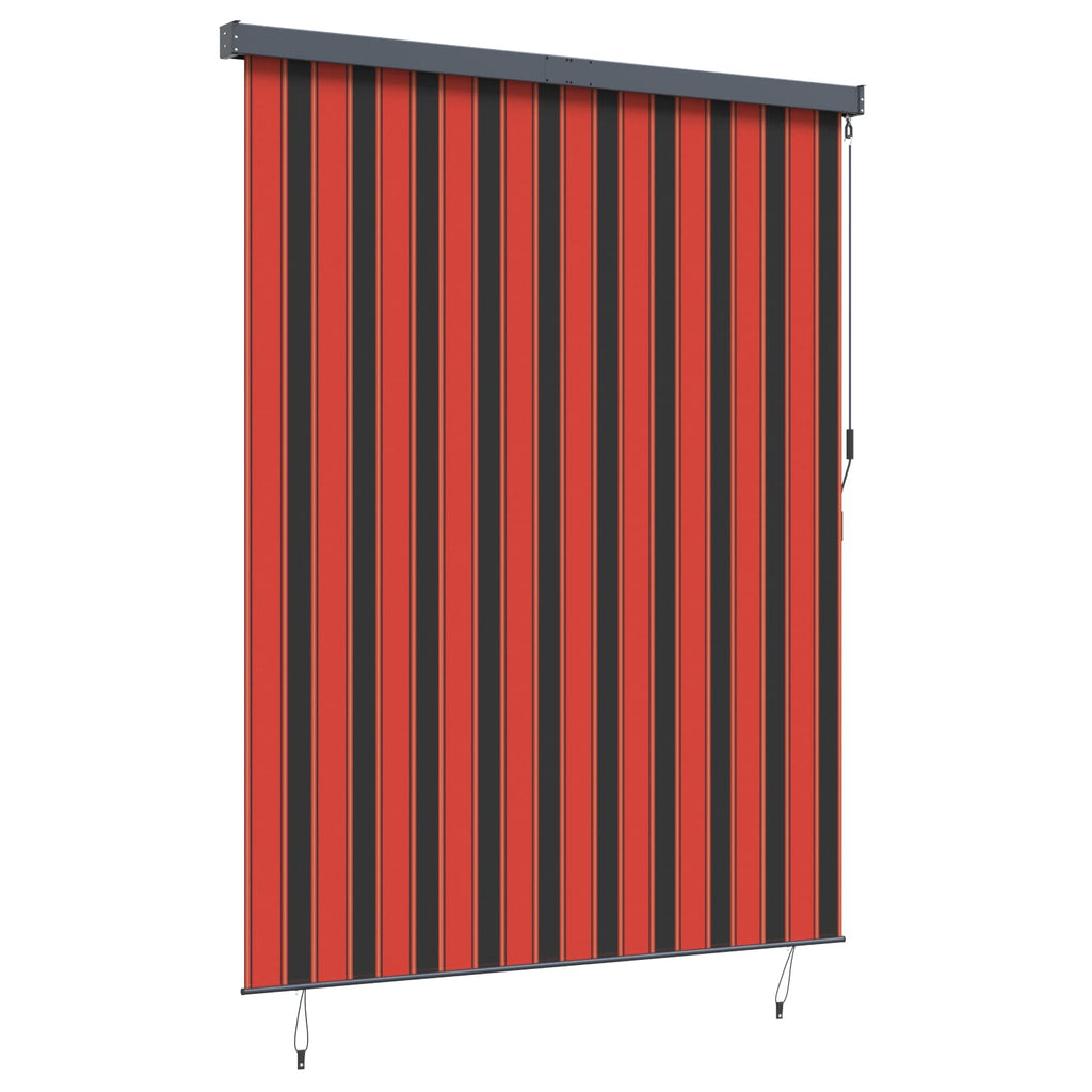 Rollo Orange und Braun 200 x 250 cm Stoff und Aluminium