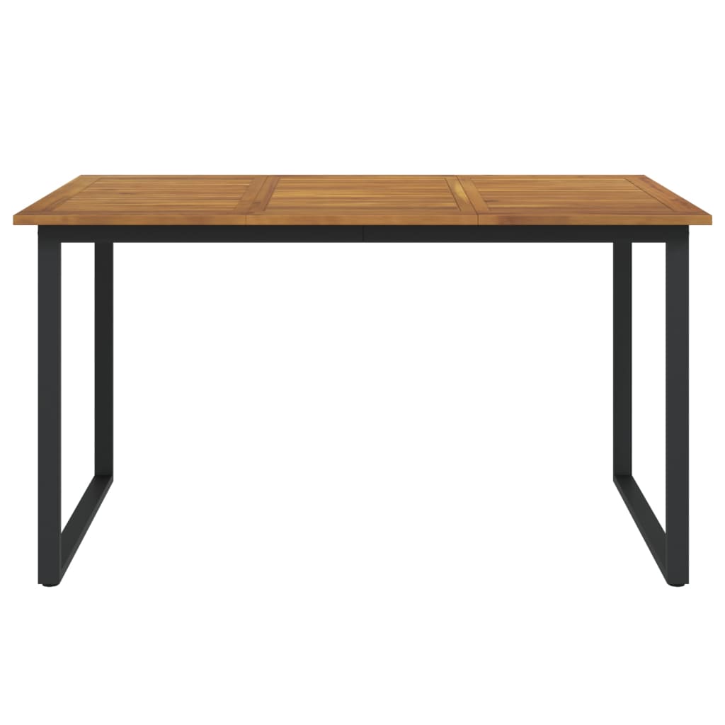 Gartentisch mit Beinen in U-Form 140×80×75 cm Massivholz Akazie