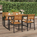 Gartentisch mit Beinen in U-Form 140×80×75 cm Massivholz Akazie