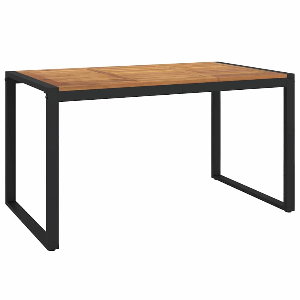 Gartentisch mit Beinen in U-Form 140×80×75 cm Massivholz Akazie