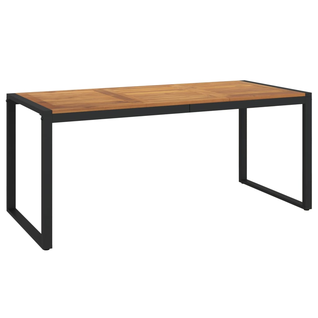 Gartentisch mit Gestell U-Form 180x90x75 cm Akazie Massivholz