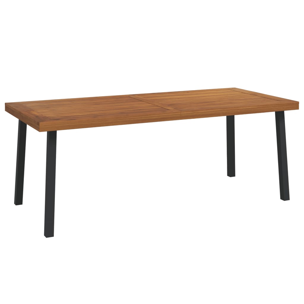 Gartentisch 200x100x75 cm Massivholz Akazie