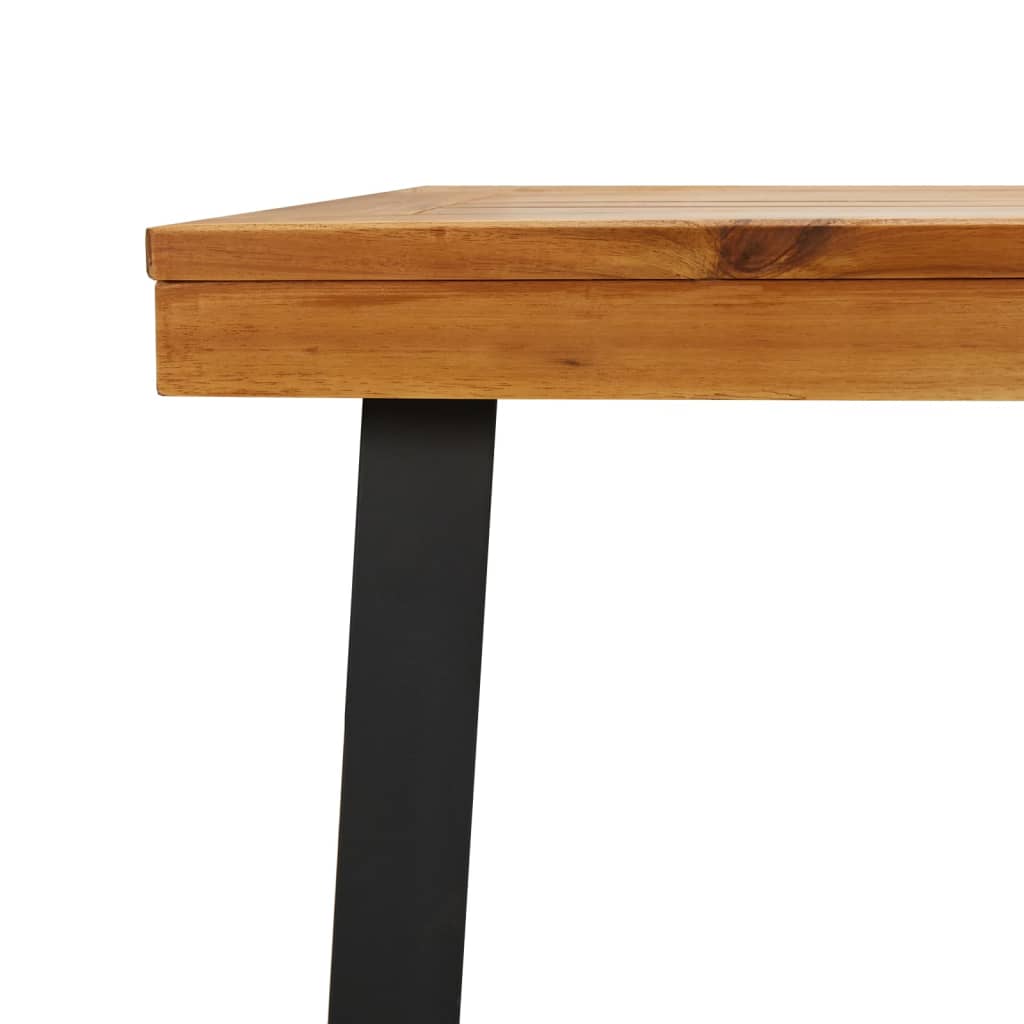 Gartentisch 200x100x75 cm Massivholz Akazie