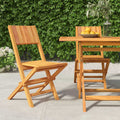 Gartenstühle 2 Stk. Klappbar 47x61x90 cm Massivholz Teak