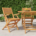 Gartenstühle 2 Stk. Klappbar 55x62x90 cm Massivholz Teak