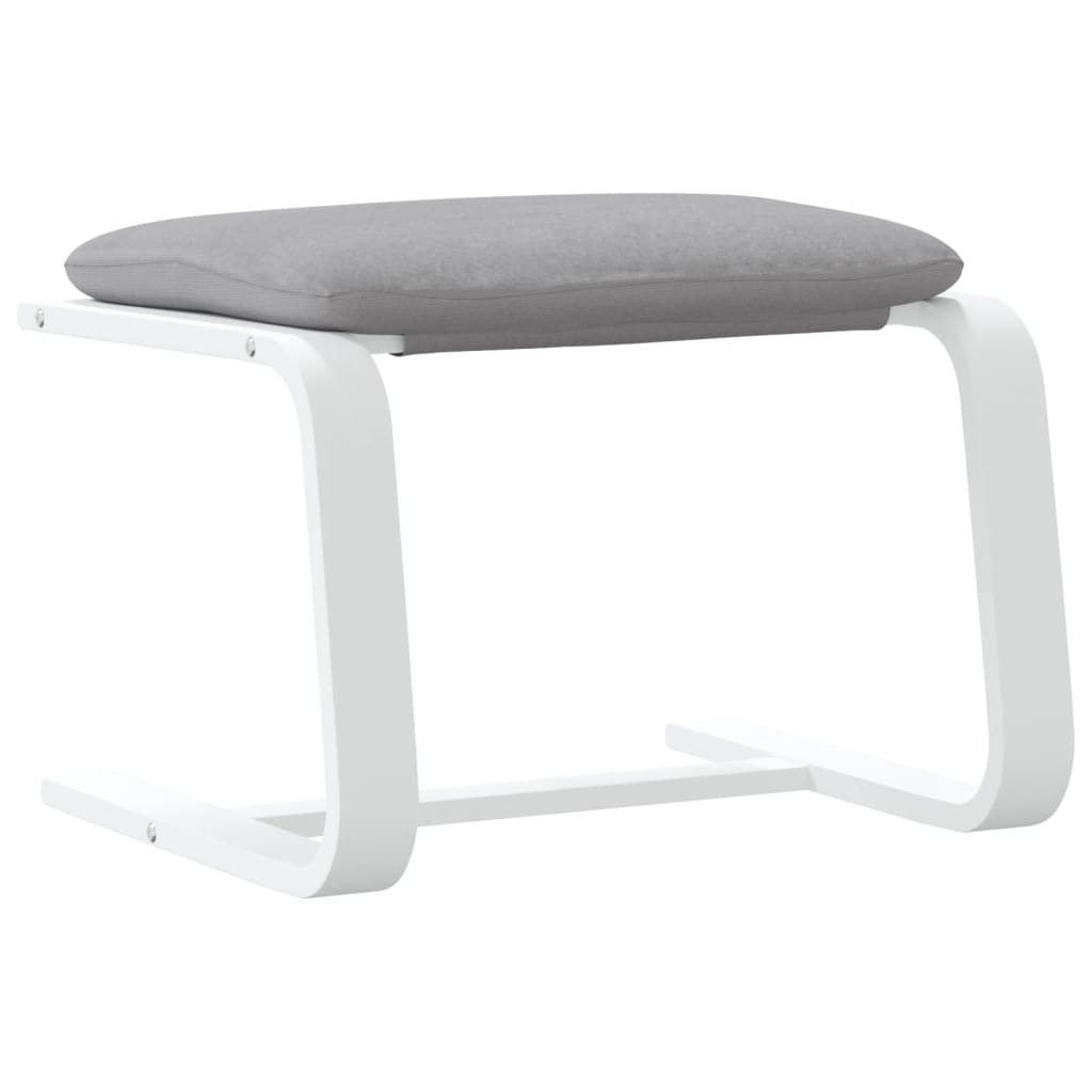 Fußhocker Hellgrau 51x41x40 cm Stoff