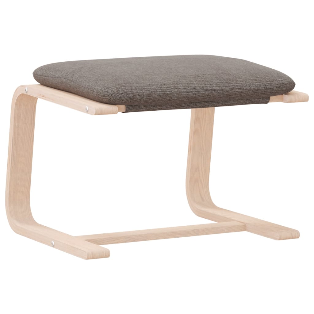 Fußhocker Taupe 51x41x40 cm Stoff