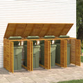 Mülltonnenbox für 4 Tonnen 280x89x117 cm Massivholz Akazie
