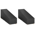 Abdeckungen für Sonnenliegen 2 Stk. 12 Ösen 200x65x35/60 cm