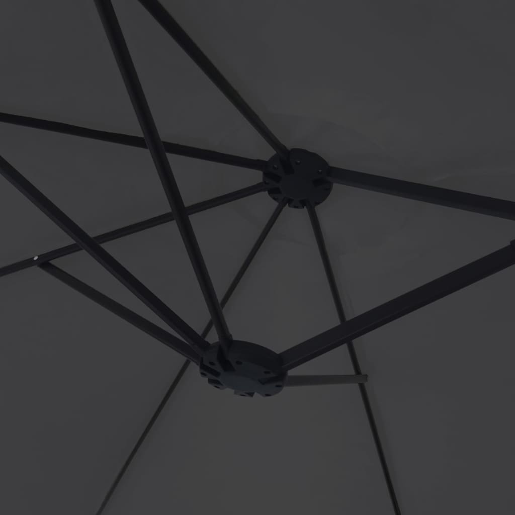 Doppel-Sonnenschirm Schwarz 449x265 cm