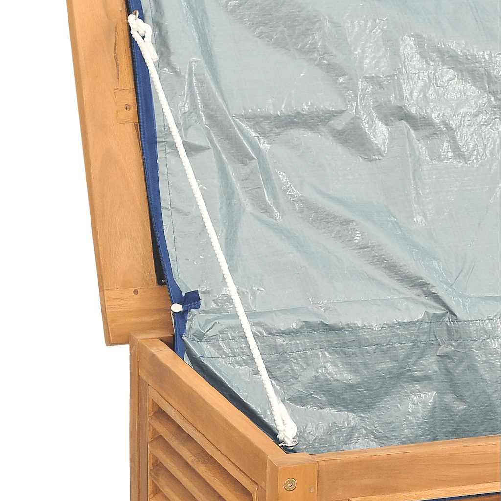 Gartenbox mit Beutel 200x50x55 cm Massivholz Teak