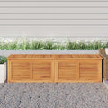 Gartenbox mit Beutel 200x50x55 cm Massivholz Teak