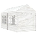 Pavillon mit Dach Weiß 4,46x2,28x2,69 m Polyethylen