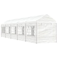Pavillon mit Dach Weiß 11,15x2,28x2,69 m Polyethylen