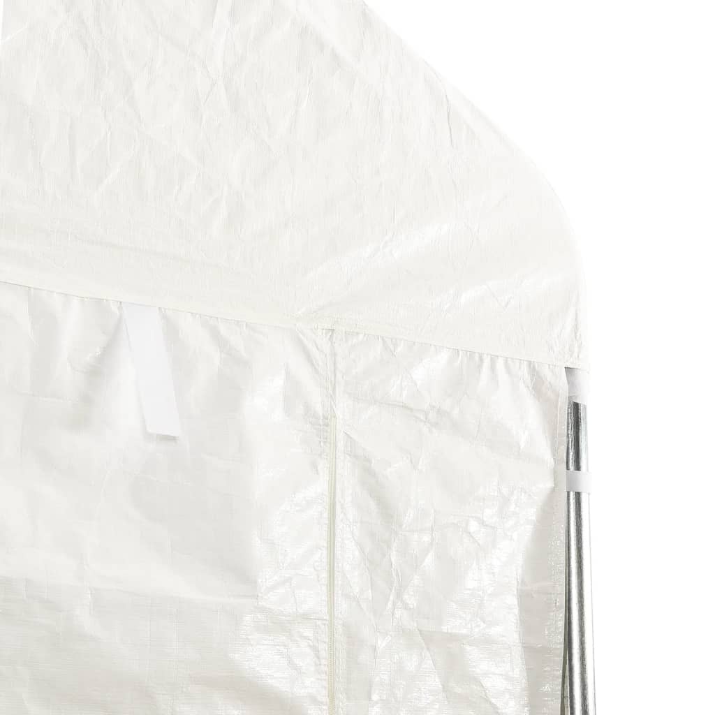 Pavillon mit Dach Weiß 11,15x2,28x2,69 m Polyethylen