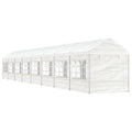 Pavillon mit Dach Weiß 17,84x2,28x2,69 m Polyethylen