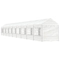 Pavillon mit Dach Weiß 20,07x2,28x2,69 m Polyethylen