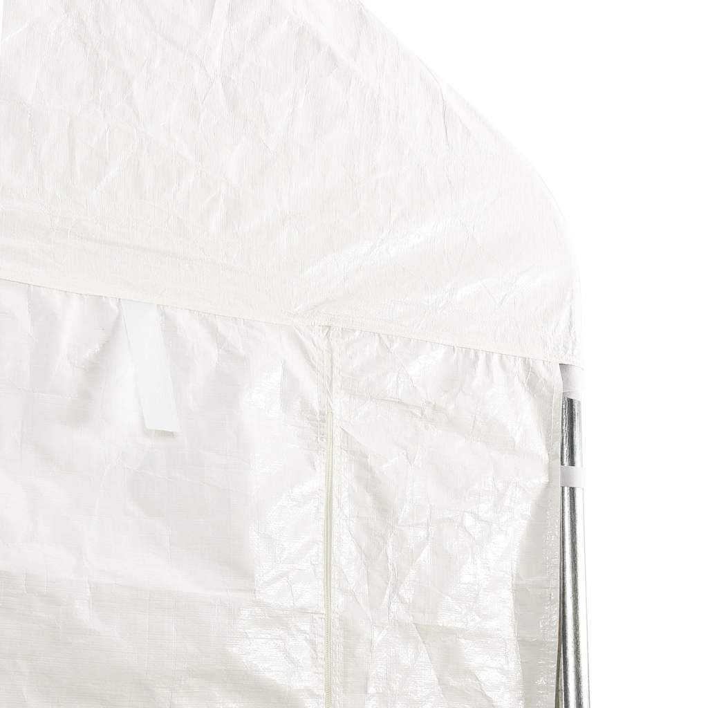 Pavillon mit Dach Weiß 20,07x2,28x2,69 m Polyethylen