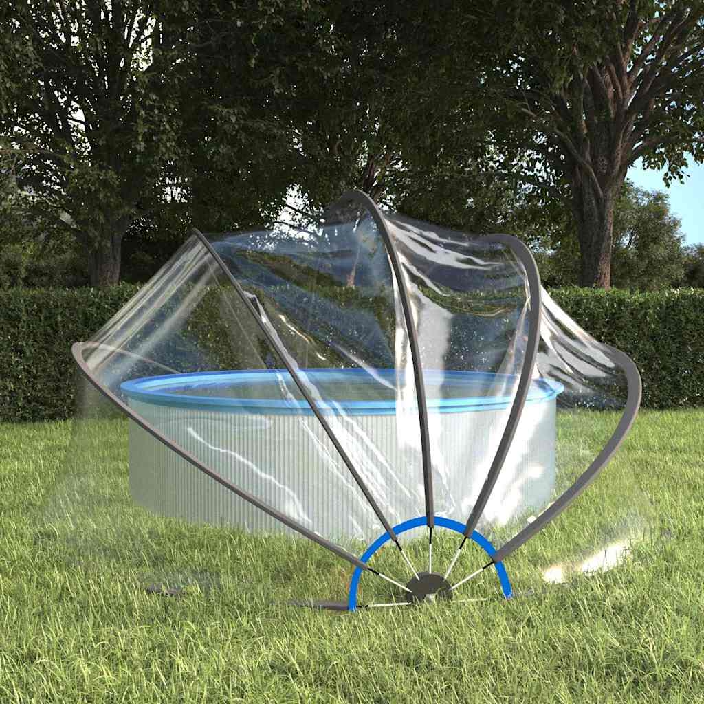 Pool-Kuppel Rund 406x203 cm PVC