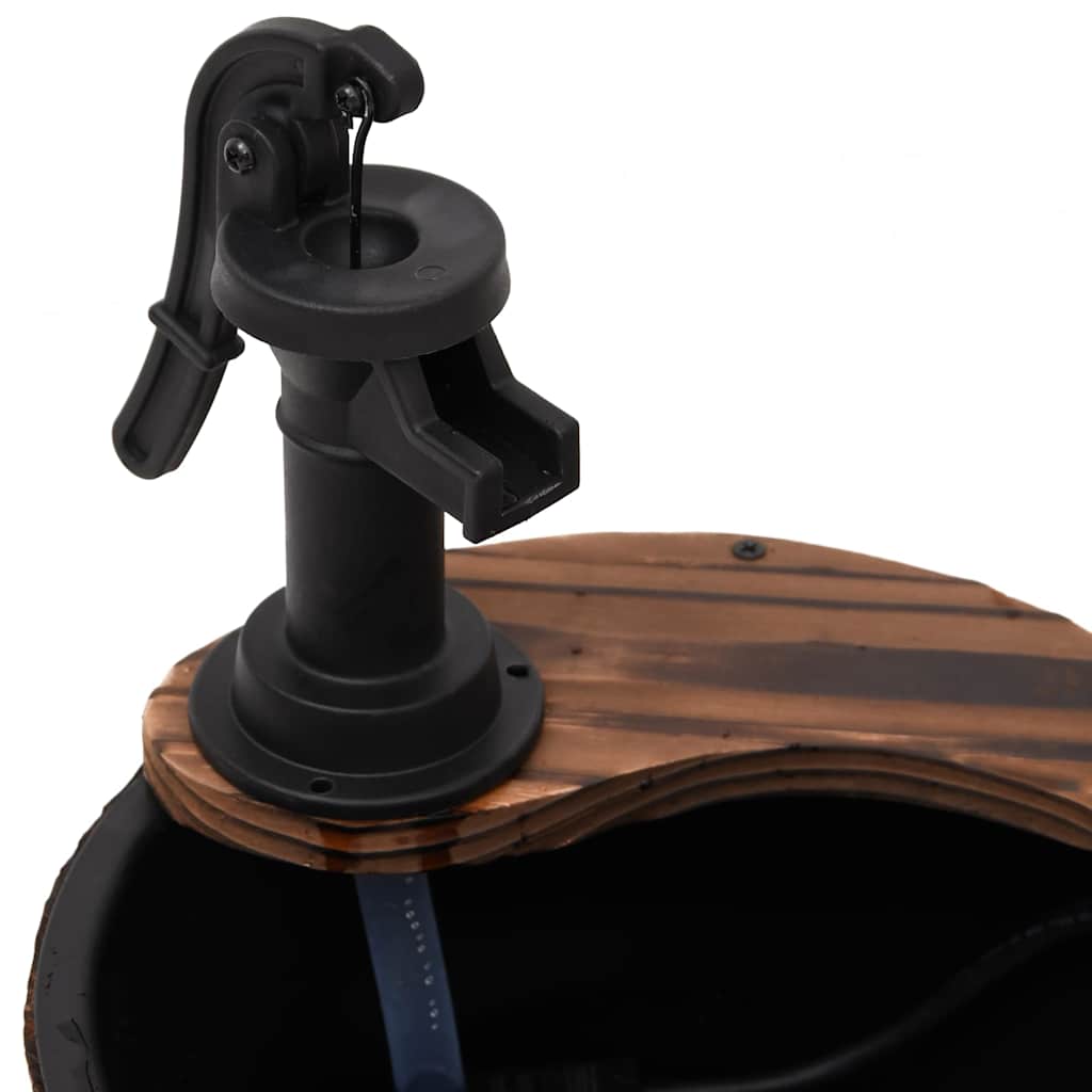 Gartenbrunnen mit Pumpe 28x28x34,5 cm Massivholz Tanne