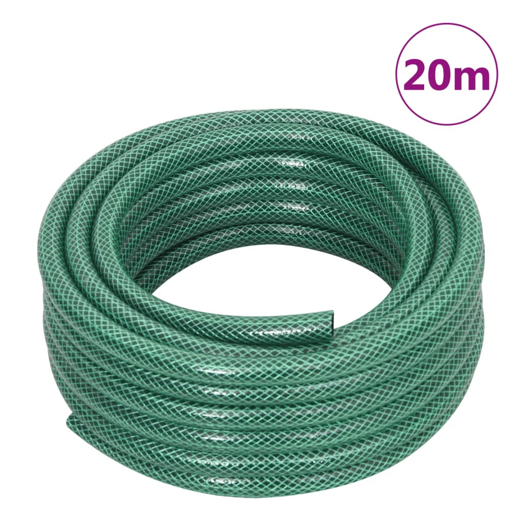 Gartenschlauch mit Kupplung-Set Grün 0,5" 20 m PVC