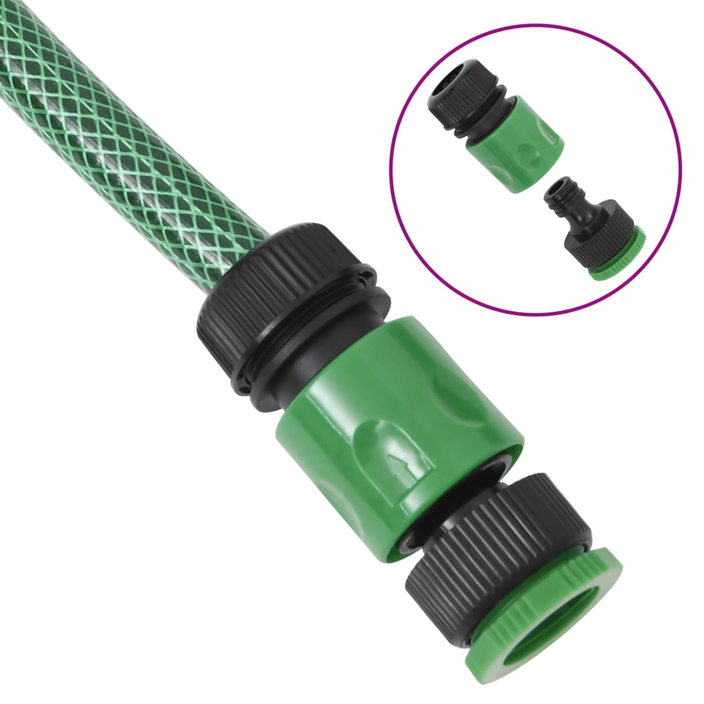 Gartenschlauch mit Kupplung-Set Grün 0,5" 20 m PVC