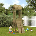 Spielturm mit Kletterwand Imprägniertes Kiefernholz