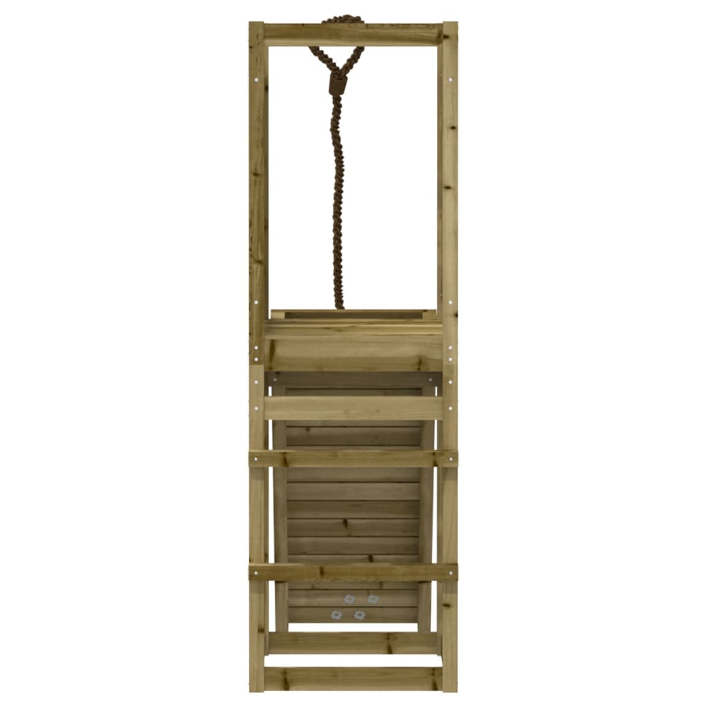 Spielturm mit Kletterwand Imprägniertes Kiefernholz