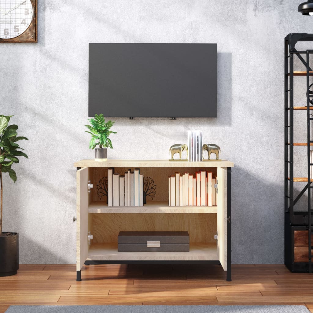 TV-Schrank mit Türen Sonoma-Eiche 60 x 35 x 45 cm Holzwerkstoff