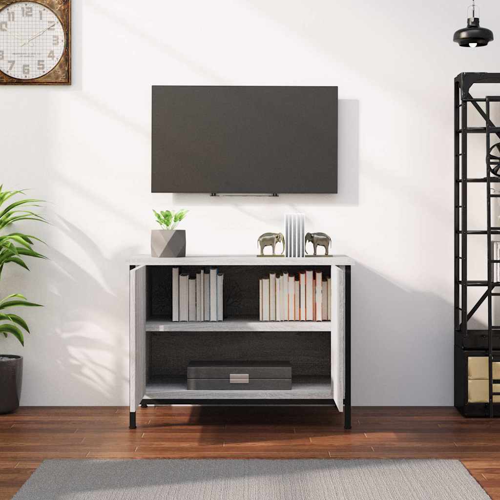TV-Schrank mit Türen Grau Sonoma 60x35x45 cm Holzwerkstoff