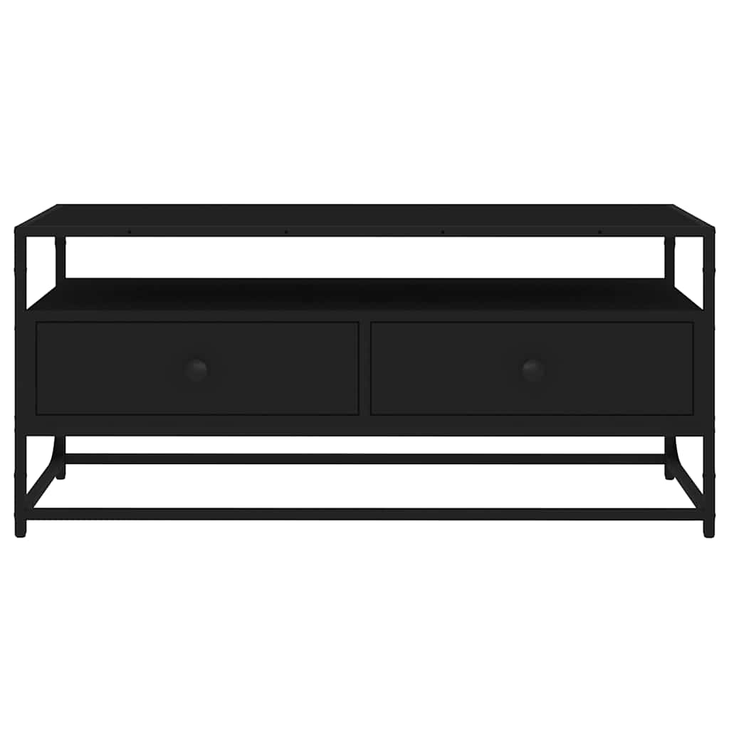 TV-Schrank Schwarz 100x35x45 cm Holzwerkstoff