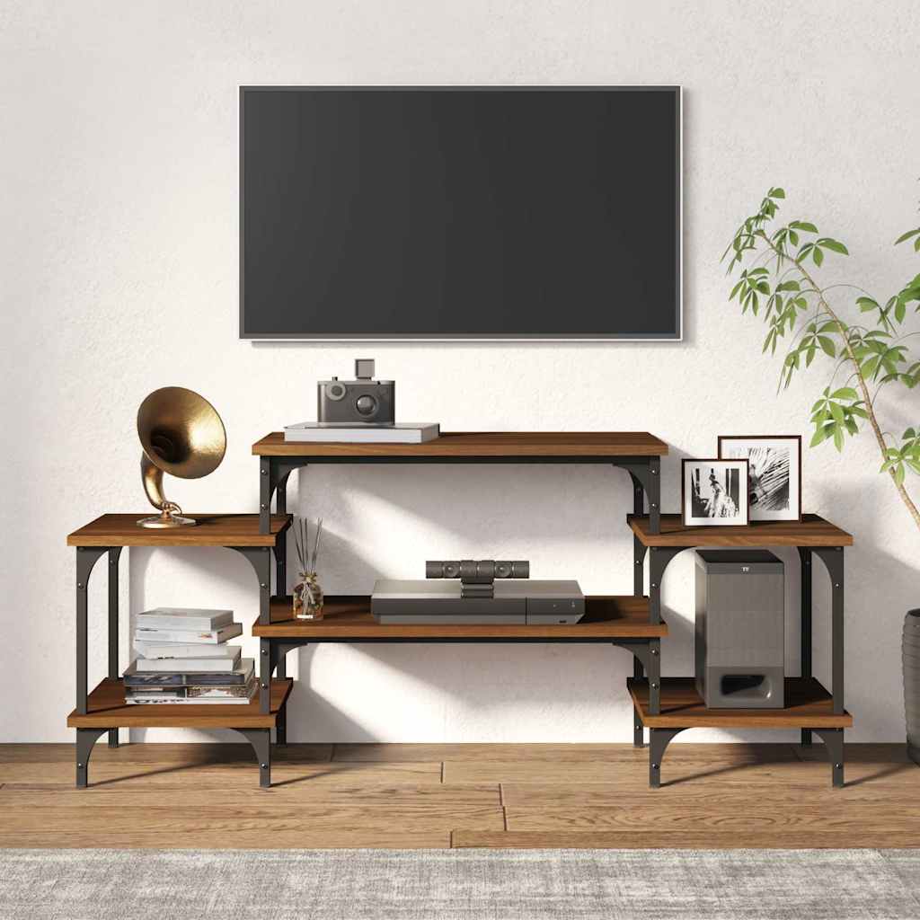 TV-Schrank Braun Eichen-Optik 117x35x52 cm Holzwerkstoff