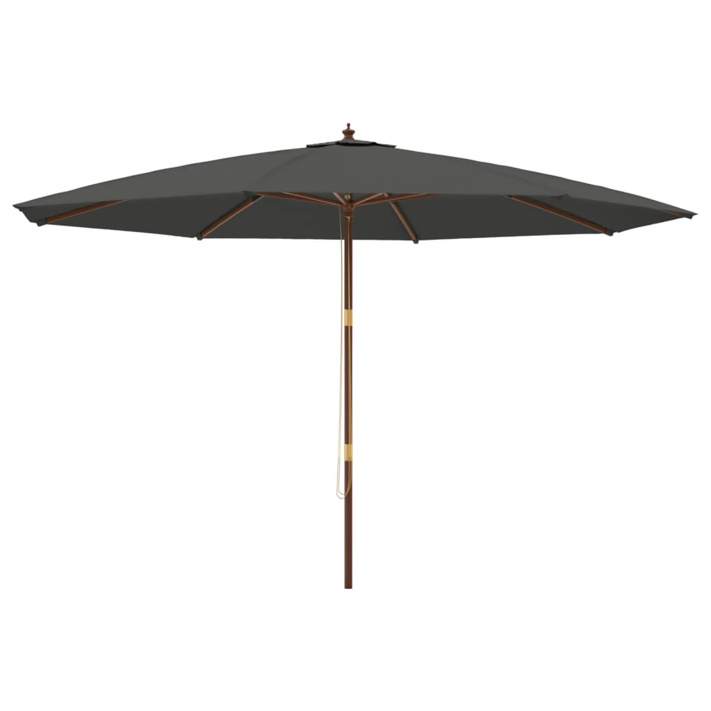 Sonnenschirm mit Holzmast Anthrazit 400x273 cm