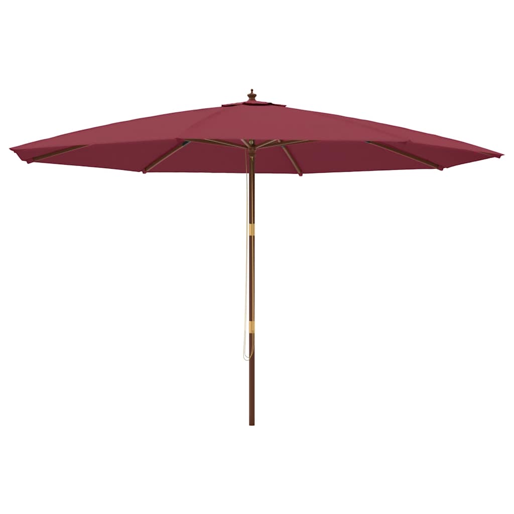 Sonnenschirm mit Holzmast Bordeauxrot 400x273 cm