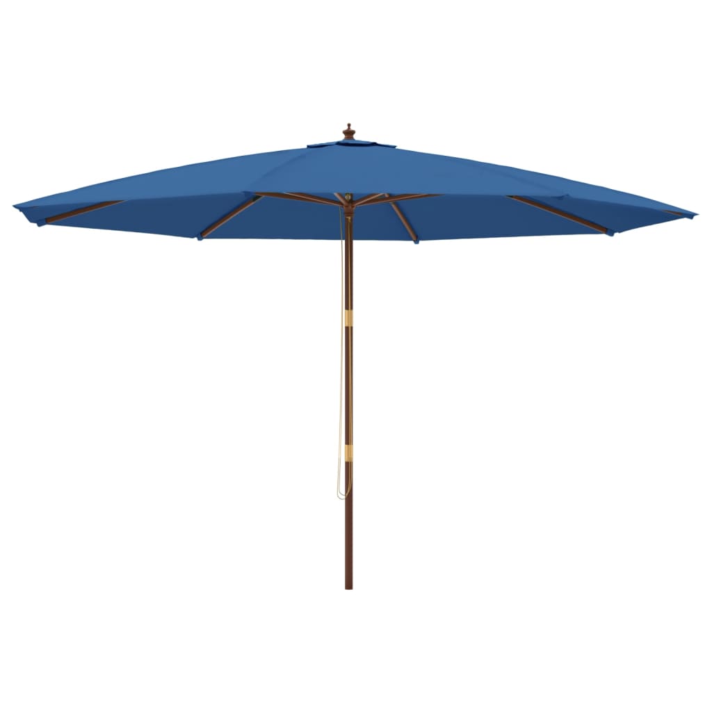 Sonnenschirm mit Holzmast Azurblau 400x273 cm